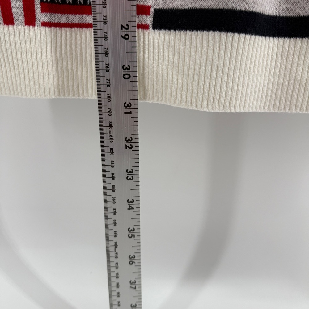 Tommy Hilfiger Mens American Flag Crewneck Sweater Red White Blue XL C8878B9207 - Picture 6 of 8